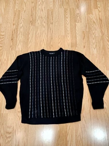 Suéter Pullover Alan Stuart Negro Tejido Manga Larga Talla M ¡¡Nuevo!!! - Imagen 1 de 7