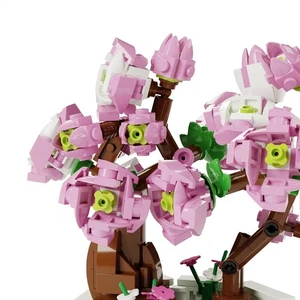 Bausteine Set Lebensechte Bausteine Modellspielzeug Pfirsichblüte Bonsai Baum - Bild 1 von 7