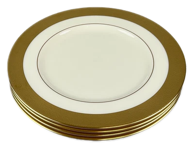 LENOX Westchester Salad Plate 24K Gold Encrusted VTG Gold Mark USA - Set of 4 - Image 1 of 4