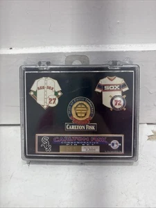Carlton Fisk Commemorative Pin Set /2000 Chicago White Red Sox Boston NEW - Picture 1 of 2