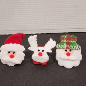 3 pulseras temáticas navideñas de fieltro de Papá Noel y reno banda roja niños regalos de elfos - Imagen 1 de 9