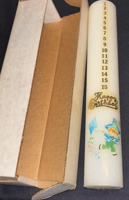 Vela de cumpleaños vintage Laurelei Studios “niño” años 1-16 nueva de stock Foto 1 de 4