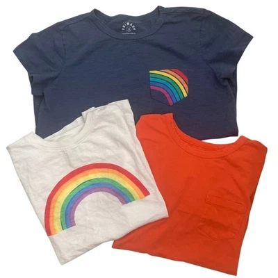 Primary Rainbow and Pocket Tee Bundle - Orange, Blue, White - 12 - Image 1 of 4
