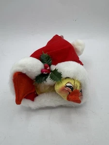 Vintage 1982 Annalee Anatroccolo di Natale in Cappello di Babbo Natale " Baby Duck - Foto 1 di 5