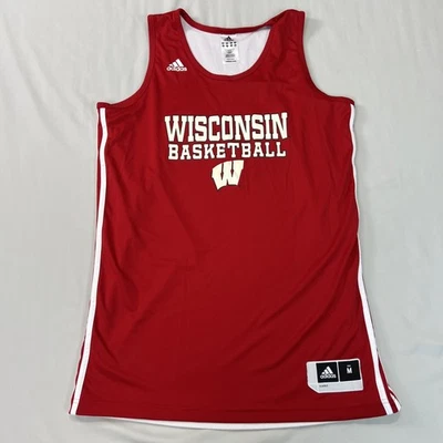 Wisconsin Badgers Basketball Jersey Adidas Mens Medium Reversable No Player EUC - Image 1 of 4