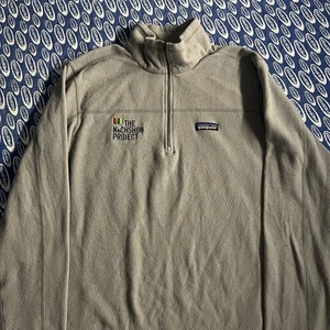 Suéter polar gris con cremallera en cuarto Patagonia para hombre talla grande Y2K años 2000 - Imagen 1 de 12