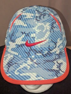 Nike Dri-Fit Gorra Correa Trasera Niños Jóvenes Talla 4/7 Azul Rojo Camuflaje - Imagen 1 de 10