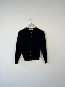 VINTAGE Burberrys 100% Geelong Lammwolle Strickjacke Pullover Gr. 36 - Bild 1 von 9