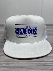 Vintage The Sports Authority Hat Cap vintage White Snapback NWOT #2 - Picture 1 of 10