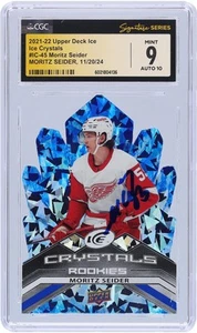 Moritz Seider Red Wings Signed 2021-22 Upper Deck #IC-45 CGC 9/10 Rookie Card - Picture 1 of 3
