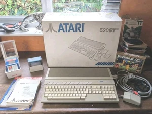 ATARI ST 520ST FM Vintage Computer BOXED Bundle M279 - Afbeelding 1 van 24