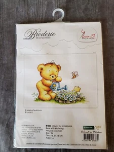 Neu in Verpackung Luca-S gezähltes Kreuzstich-Set "Bär mit Gießkanne)" B1053 - Bild 1 von 5