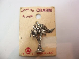 Vintage Sterlingsilber Palme Charm Seattle Washington mit Etikett - Bild 1 von 4