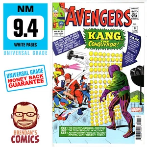 AVENGERS #8 Facsimile Edition NM 9.4 KEY Rpt 1st Kang MARVEL COMICS 2023 1965 - Bild 1 von 8