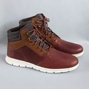 Timberland Hoverlite A10EE Men's Brown Leather Lace-up Boots Size 13 - Picture 1 of 10