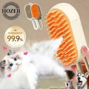 Cat Steam Brush Steamy Dog Brush 3 In 1 Electric Spray Cat Hair Brushes - Picture 1 of 15