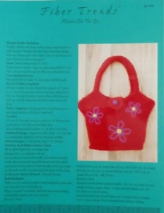 FLOWERS ON THE GO Bag Purse Fiber Trends Knitting Pattern 2004 B Galeskas AC-63x - Picture 1 of 4