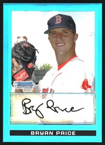 2009 Bowman Chrome Prospects Blue Refractors Card #BCP139 Bryan Price /150