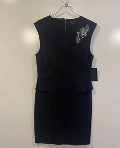NWT C. C. Couture Womens Embellished Peplum Sheath Dress Size Large - Picture 1 of 11