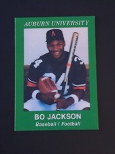 Bo Jackson Pre RC Football/Baseball 1986 AAMER SPORT Rookie Auburn Univ. *RARE*
