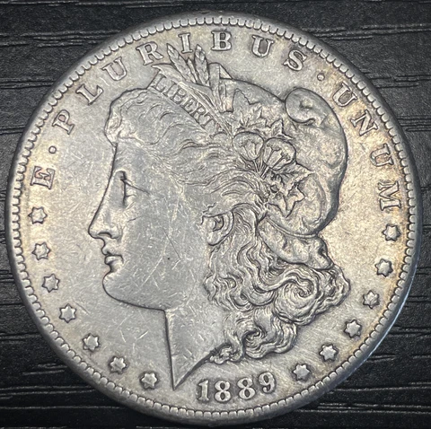 1889-S Morgan Silver Dollar - Solid AU Details Cover