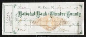 RN-J4 West Chester PA. National Bank of Chester County J.B. Gray Lumber Dealer - Picture 1 of 1