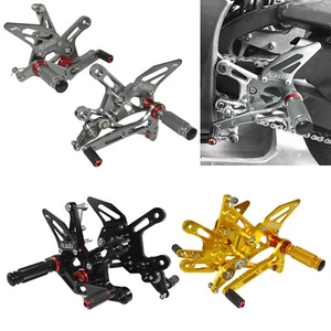 Juego trasero ajustable reposapiés clavijas de pedal cambio rápido para KAWASAKI ZX10R 2016-2020 - Imagen 1 de 29