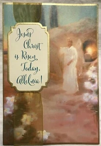 Tarjeta de felicitación de Pascua Hallmark "¡Jesucristo ha resucitado hoy, Aleluya!". NUEVO (A12) - Imagen 1 de 5