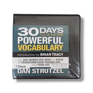 30 Days To A More Powerful Vocabulary Audio Book 7 CD Disc Set Dan Strutzel - Picture 1 of 7