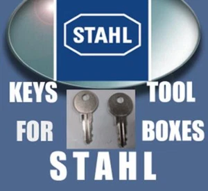 STAHL K312 SET OF 2 KEYS FOR STAHL TRUCK BODIES/ TOOLBOX FREE SHIPPING - Foto 1 di 1