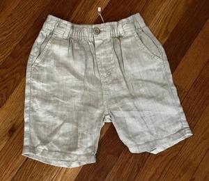 Zara Boys 100% Linen Shorts Boys sz 3-4 Elastic Waist NWOT - Picture 1 of 4