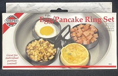 Norpro 4-Piece Nonstick Egg/Pancake Ring Set, 3.5 Inch Diameter - Image 1 of 4