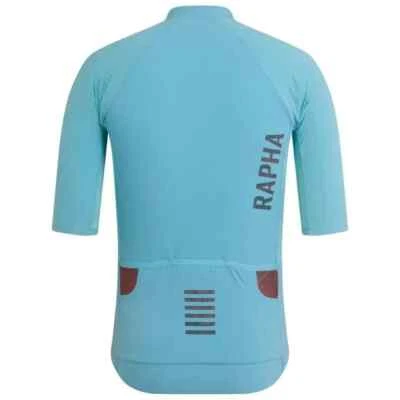 BNWT LIGHT TEAL ORANGE RAPHA PRO TEAM GRAVEL SHORT SLEEVE CYCLING JERSEY LG - Image 1 of 2