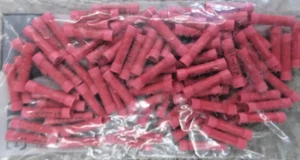 Mize IBCR 22-16 GA Red Vinyl Butts Qty 100 Quality - Picture 1 of 3