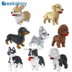 Haustier Hund Baustein Spielzeug Set Corgi/Husky Modell für Kinder Zum Selbermachen Montage Spielzeug - Bild 1 von 17