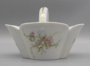 Cesta pequeña porcelana rosas pintadas a mano Haviland Rosalinde Limoges Francia - Imagen 1 de 9