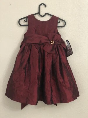 Emily West Girl's Maroon/ Burgundy Party Dress Sz 6 Formal Sleeveless - Image 1 of 4