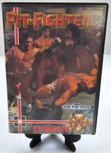 Sega Genesis Pit Fighter Video Game Cleaned & Tested - Picture 1 of 4