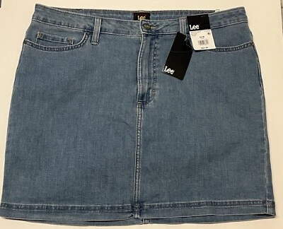 全新 尺寸 18M Lee 牛仔裙裤 蓝色 中腰 18 — 第 1/4 张图片