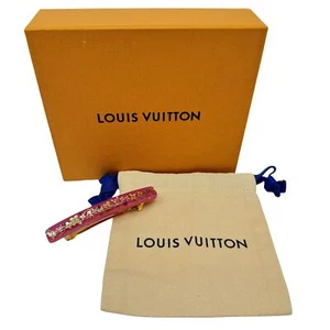 Authentic LOUIS VUITTON Inclusion Barrette Hair Accessory Pink Resin #36634894 - Picture 1 of 9