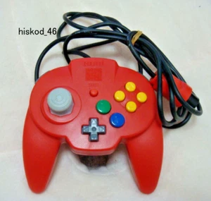 Nintendo 64 HORI Pad Mini N64 Game Controller Red Joystick Used Rare Japan F/S - Picture 1 of 2
