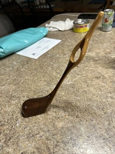 EUC Duffer Bob's Dark & Light Wood Golf Club Wine Bottle Holder/Stand/Cradle - Picture 1 of 8