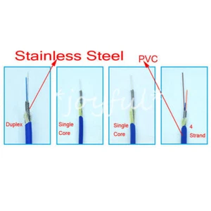 60M LC to FC Duplex Indoor Armored Cable Single Mode SM 9/125 Fiber Patch Cord - Afbeelding 1 van 1