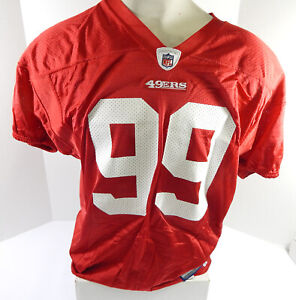 2010 San Francisco 49ers Manny Lawson #99 Game Issued Red Practice Jersey XL 71