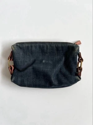 Miu Miu Denim Mulch Make Up Pouch Logo Designer Cosmetic Bag Vintage Pre-owned - Image 1 of 4
