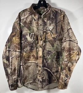 Men's L Cabela's Microtex Realtree AP Camo Long Sleeve Button Up Hunting Shirt - Picture 1 of 16