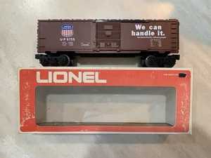 LIONEL UNION PACIFIC “WE CAN HANDLE IT” BOX CAR 6-9755! O GAUGE TRAIN BOXCAR - Picture 1 of 4