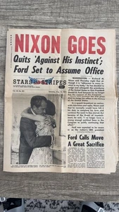 Vtg Pacific Stars & Stripes Newspaper Military 1974 Nixon - Picture 1 of 12