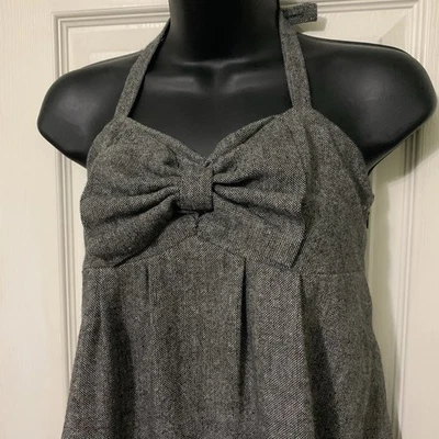 Mini Vestido Halter Babydoll Y2K Mezcla Lana Vintage Forever 21 Foto 1 de 4