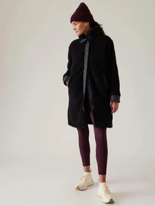 ATHLETA Cozy Day Hybrid Coat Black Women's LG - Picture 1 of 11